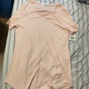 NWT Awake Size M pink shirt lace